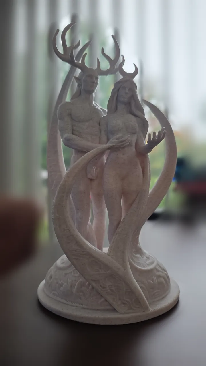 Held Light, speckled white. 3D printed by Foolish Form.