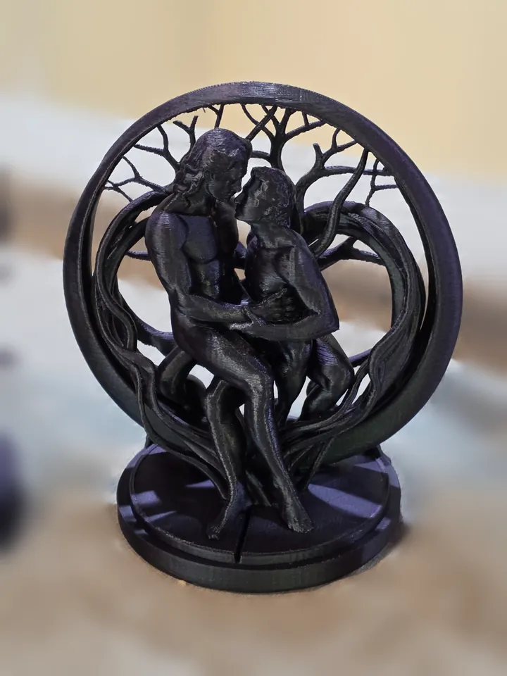 Heartwood, black. 3D printed by Foolish Form.
