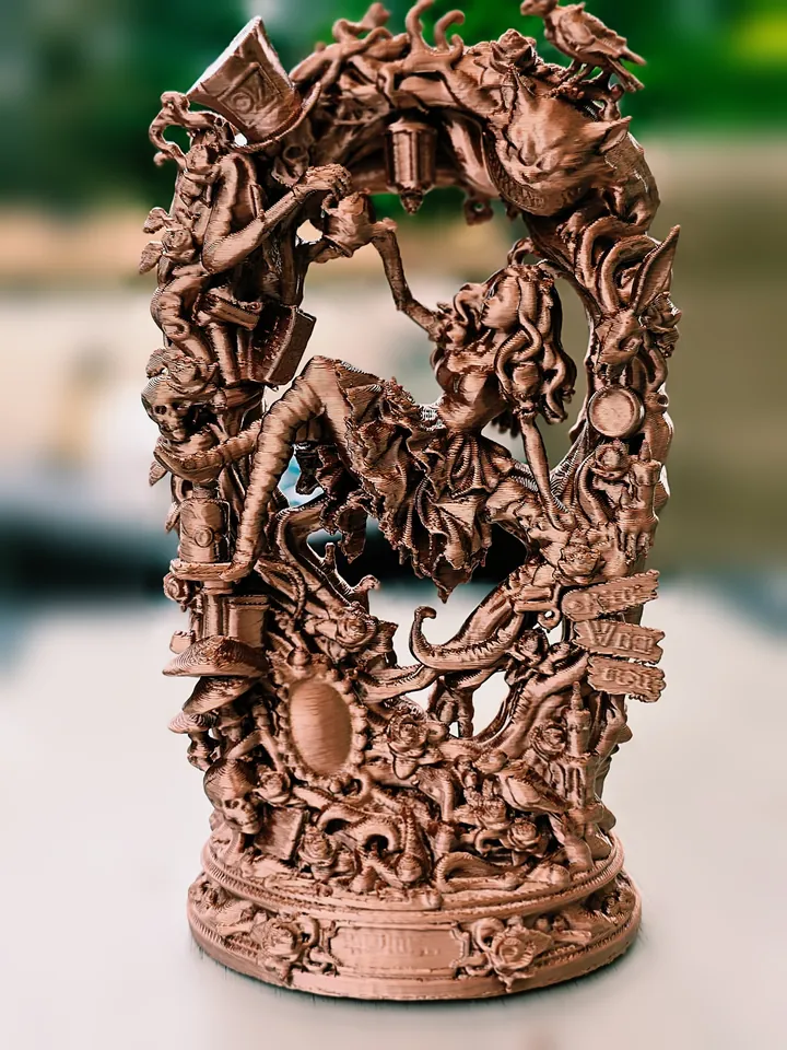The Long Fall, copper. 3D printed by Foolish Form.