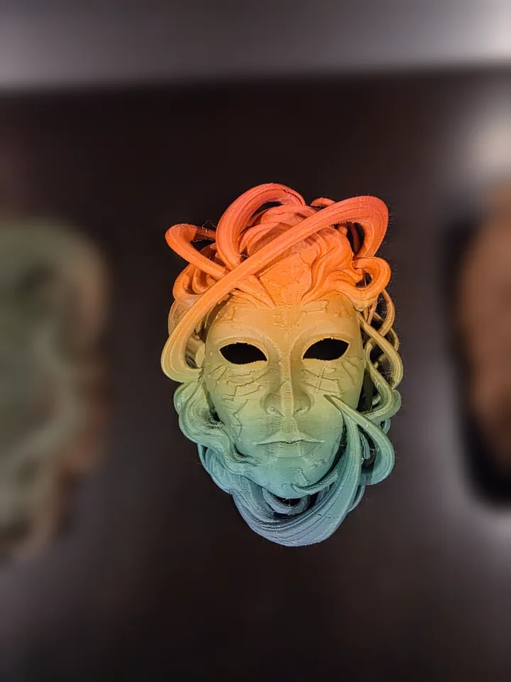 Bad Hair Day, rainbow. 3D printed by Foolish Form.