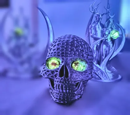 Night Light, glowing eyes. 3D printed by Foolish Form.